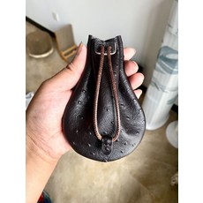 鴕鳥紋牛皮收納袋 文玩收納袋 義大利鴕鳥紋軟牛皮 純手工縫製