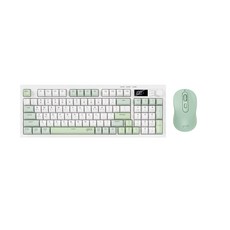 지클릭커 오피스프로 WMK90 사일런스 M 무소음 무선 블루투스 LCD 키보드 마우스 세트 94 그린위치 RC1, WMK90 LCD 94키, 일반형