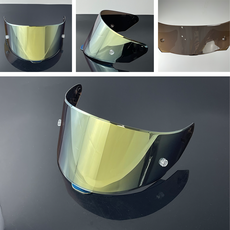 TT-Course 쉴드 호환 KYT TT-Course 헬멧 렌즈 선스크린 오토바이 헬멧 쉴드, Gold-Day Use Only, 1개