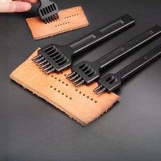 공구팜 최그급형 가죽공예 펀칭 DIY 라운드 블랙 가죽 스티칭 펀치, 1개