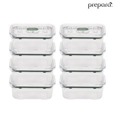 [프리파라] 브루클린 2호(460ml) 8개 세트 / 스마트 래치락 밀폐용기 반찬통, 2호 460ml 8개, 1세트