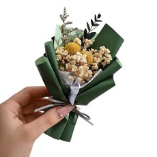 와일드 몬스터 납골당 봉안당 추모 성묘 조화 미니 장식 꽃다발 부착식, 딥그린