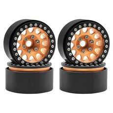 금속 1.9 비드록 휠 림 허브 1/10 Hsp Redcat Rc4wd WRAITH Tamiya Axial SCX10 D90 HPI RC 자동차 예비 부품, [08] 4pcs orange