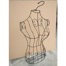 철제마네킹 상반신 여자 스탠드 여성용 드레스 촬영 옷걸이 디스플레이, 1개, 브론즈 고리 회전