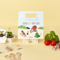식목일 행사 키트 어린이집 유치원 씨앗심기 세트 식물키우기 체험 활동 방울토마토 바질 강낭콩, 개별 포장