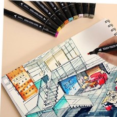 마카펜 디자인 마커 마카 터치 트윈 80색 잔솔, 본상품