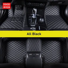 DOODRYER 맞춤형 자동차 바닥 매트 DS7 카펫 풋 코체 액세서리, 10 All Black, 03 2014-2021 DS6