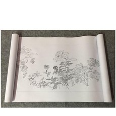 민화도안 공필화 동양화 도안 채색화 한국화 세밀화, (옵션) A3 참조도안, 32x491 cm