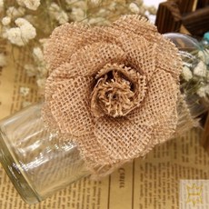 2보급창고 부자재 린넨 장미꽃 브라운 DIY부자재