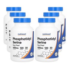 뉴트리코스트 포스파티딜세린 400mg 120캡슐(캡슐당 100mg), 120정, 6개