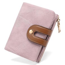 [ 1070873 ] RNIEGA 여성용 소형 가죽 반지갑 RFID 차단 카드 홀더 컴팩트 지퍼 동전 주머니가 있는 지갑