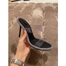 장식 편안한 투명 가보시 오픈토 큐빅 구두 키높이 여성 스트랩 샌들 패션 하이힐