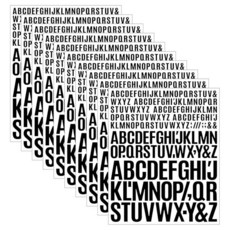 [ 940365 ] Dvobez 믹스 사이즈 레터 스티커 1800개 비닐 알파벳 10장 예술 공예 우편함 포스터 보드 및 교실 정리용 방수 접착 글자 - 블랙, [ 940365 ] Dvobez 믹스 사이즈 레터 스티, Black