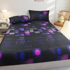 쿠쿠스토어 1pc 100 면 침대 시트 꽃 인쇄 매트리스 커버 싱글/퀸/킹 장착 더블 제외), 01 China Mainland, 04 Twin120x200x25cm 1pc, 02 caiselin