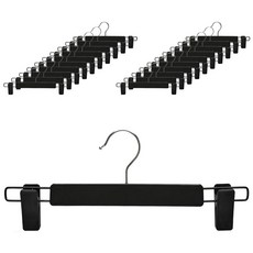 아워리빙 파스텔 논슬립 회전형 치마 바지걸이, 블랙, 20개