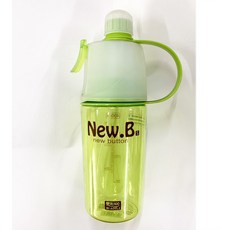 GS MALL 400ml 運動噴霧水壺 兩用水壺 保冷杯 隨身降溫水瓶, 綠色, 1個