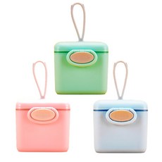 【便攜式手提奶粉盒】奶粉盒 分裝盒 外出奶粉盒 奶粉 便攜盒 旅行奶粉盒 嬰兒用品, 湖水綠, 1個