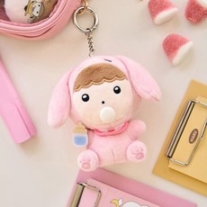 ka 마루는강쥐 버블 인형키링 - 베이비마루 약 74x55x102mm 풍선껌 모습 스트레스 해소 가방 포인트 힐링템, 베이비 마루