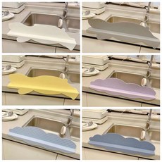 桃園出貨 防濺水擋板可愛北極熊水槽 擋水板 廚房洗菜盆洗碗水池 防濺水 板水槽擋水吸盤式, 白熊+紫雲【兩個特惠】, 1個