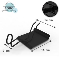 BOBO 槽板架配件 黑色 3x14x15 cm, 1個