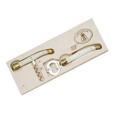 장듀보 코르크스크류 & 보틀 오프너 다용도병따개 세트, 1개, Ivory + Gold