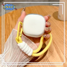 Redmi Buds 6 Play 액티브 케이스 보호용 투명 TPU 커버 끈 블루투스 이어폰 쉘, 03 Redmi Buds 6, 08 Clear-yellow Lanyard