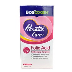 Bosscogen 婦寶寧 葉酸膠囊 育齡期與孕婦適用 60粒裝, 1個, 60顆