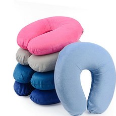 컬러 목쿠션 극세사 X2개 메모리폼 목베개, 본상품