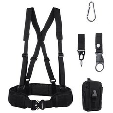 이지유 원터치 다용도 전술 벨트 코브라 택티컬 낚시 등산, X반도 6종세트 블랙, 1개