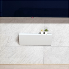 벽걸이 TV선정리 콘센트가리개 브라켓 셋탑박스 선반 사운드바 거치대 무타공 매직히든선반, 매직히든선반_화이트, 1개