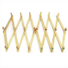 이로운 빈티지 원목 옷걸이행거 가방행거 벽고정 벽면걸이 문걸이행거 접이식옷걸이 벽옷걸이 모자걸이, 고무링, 1개