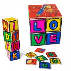 코코몽 로보콩 영어 알파벳 큐브 블록 8pcs NRR, 상세페이지 참조, 1개