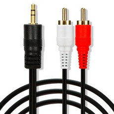 컴길 3극 스테레오 2RCA 케이블 3.5mm 3m, 1ST-2RCA 1.5m