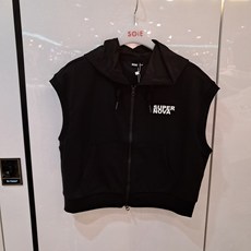 소이 충장점 블랙 크롭 후드 셋업 조끼 25m0785 bk <50%쎄일~~~> 주니어 여아 귀여운 투집업 후드 조끼~~~