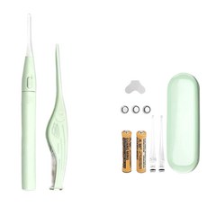 蘇霏小舖 兒童挖耳棒套裝 (挖耳棒+耳屎鑷子) 可拆卸清潔 帶燈掏耳器 兒童護理, 薄荷綠, 1個, 1個裝