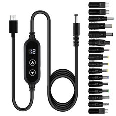 16개의 DC 15V 12V 화면이 USB 있는 뱅크 9피트 헤드 5V 어댑터와 노트북용 스피커 전원 가능 LED 9V 65W 라우터 충전기 컨버전 케이블 20V