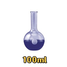 화학실험 내열유리 넓적바닥 둥근 플라스크 100ml 경질유리 실험도구