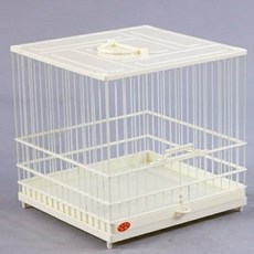 聚興 繡眼籠 塑鋼鳥籠 ABS鳥籠, 1個, 聚興新款繡眼籠白框-白絲裸籠 無任何配件