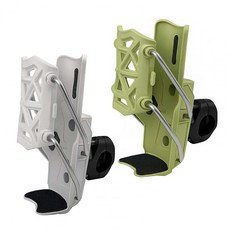 2Pcs 적응 형 사이클링 물병 홀더 자동 클램핑 자전거 케이지 오토바이 고정, [06] Green  Grey 2pcs