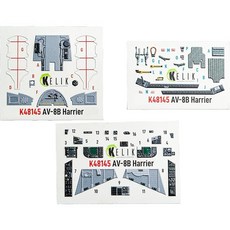 레스킷 1/48 AV-8B 해리어 II+ 인테리어 3D 데칼 하세가와용 플라스틱 모델용 데칼 RSKK48145 비행기, 1개