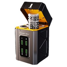 可換電池迷你行動電源 25000mAh PD20W快充 送5顆電池 充電盒 折疊接頭 蘋果安卓 Type-C, 灰色