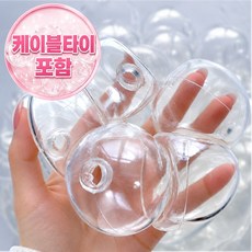 말랑쫀득 말랑이 만들기 왁뿌볼 고무공 세트, 5개, 투명 6cm