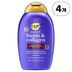 오지엑스 바이오틴 & 콜라겐 띡 & 풀 샴푸 OGX Thick & Full Biotin & Collagen Shampoo 385ml, 4개