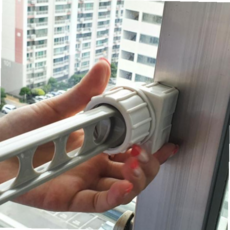 빨래건조대 8구 창틀 미니 그레이, 없음