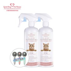 【GBPH好寶貝】ALL IN ONE法國香氛貓咪除臭防護噴霧500mlx2瓶，輕鬆解決貓尿臭，五種香味可選，居家環境清新防護, 1個, 粉紅茉莉