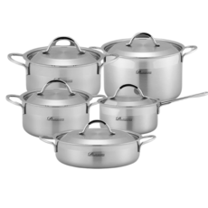 한일스텐레스 인덕션 샤인 통3중 냄비세트 5개, 편수16cm + 양수18cm + 양수20cm + 양수24cm + 전골24cm