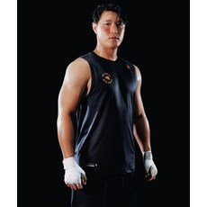 SPYDER 남성 BIG PUNCH BOXING CLUB 로고 슬리브리스 SPJFCNSL201MBLK 343696