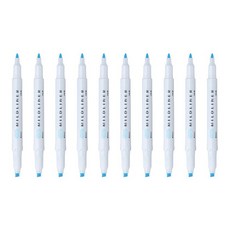 마일드라이너 소프트 라이너 형광펜, 블루(MBL), 10개