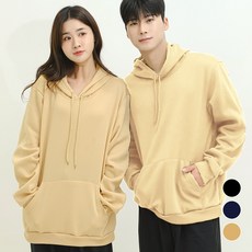 MSFIT 남녀공용 베이직 무지 기모 후드티