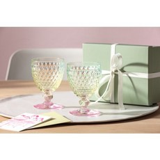 Villeroy & Boch 波士頓系列 水晶玻璃酒杯 彩色切割 310ml 兩入組, 1個